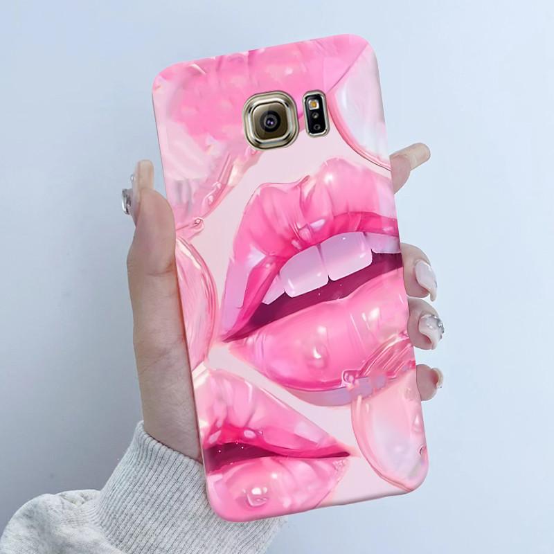 For Samsung Galaxy S6 G920F S6 edge G925F Phone Case Popular Butterfly Flower Girl Design Soft Silicone TPU Back Housing Covers