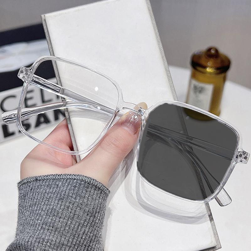 Anti Blue Light Glasses Women Men Vintage Eyeglass Woman Frame Square Glasses Oversized Big Size Lenses Blocking Eyeglasses