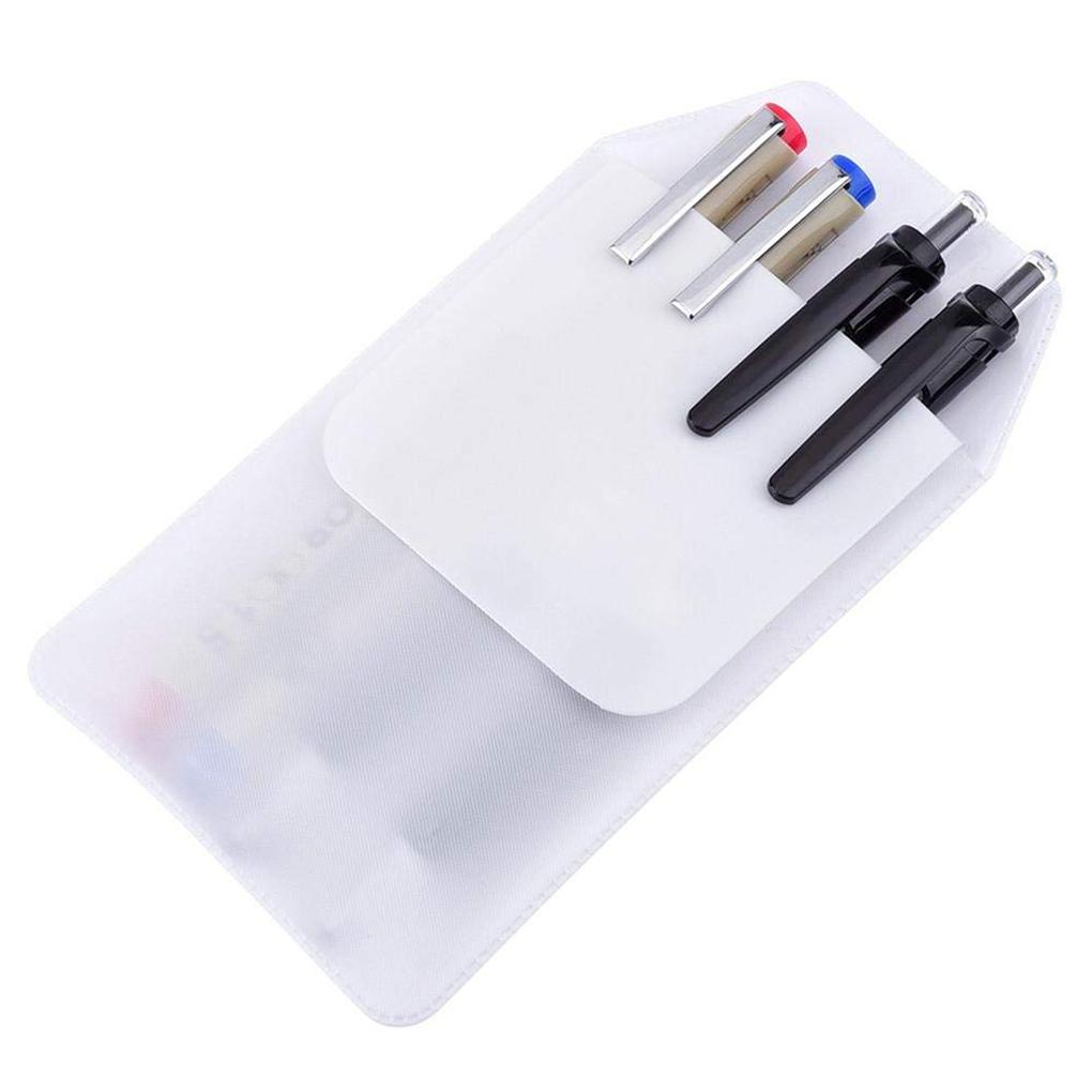 10PCS/Set PVC Pen Inserted Leak-Proof Pocket Protectors Shirt Pocket for School Hospital Office, Mix Color