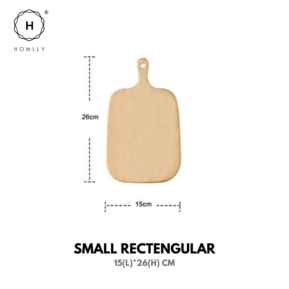 

Homlly Serving Wooden Chopping Board (3 shapes) small rectangle