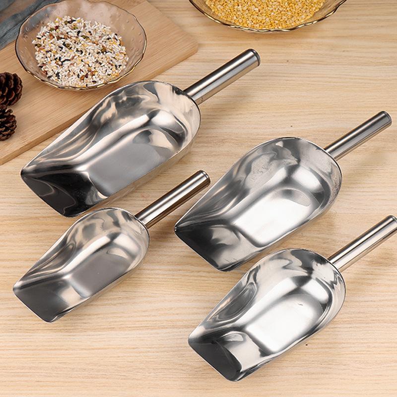 Thickened Stainless Steel Ice Shovel Tea Dried Fruit Rice Shovel Multi-purpose Rice Shovel Food