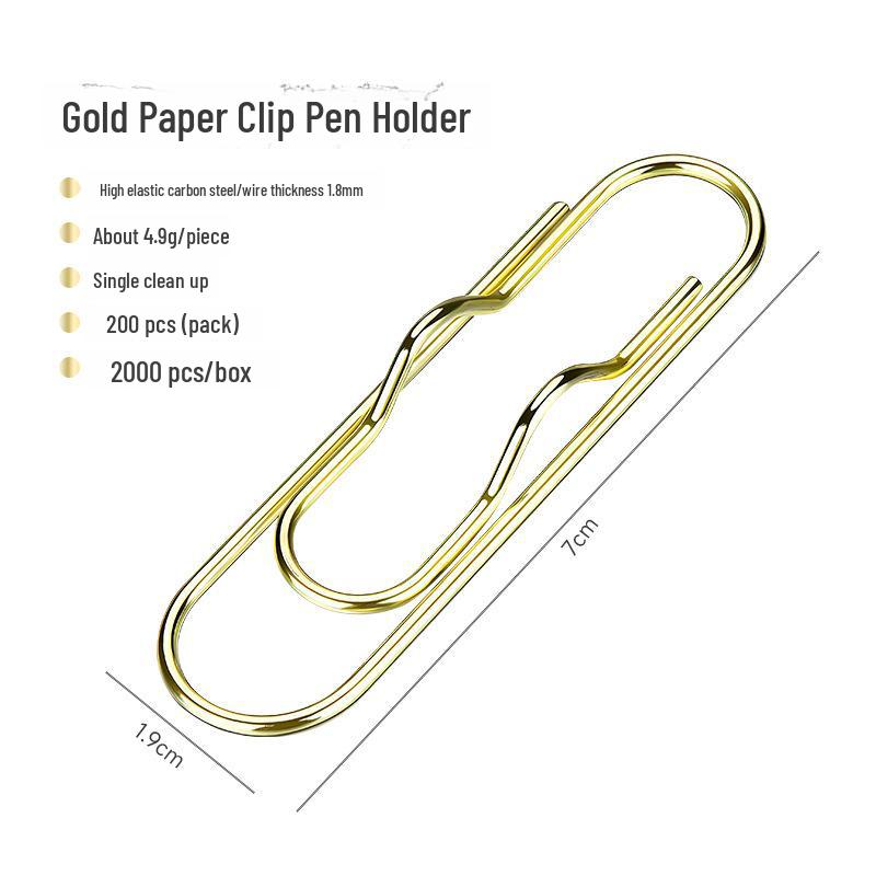 Metal Pen Clip: Strong Stationery Paper Clip for Office & Book Organization