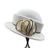 British autumn and winter Australian wool top hat women's flower thousand gold wind fashion versatile small pot hat French retro top hat