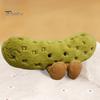 Handcrafted Pickle Plush Doll Emotional Support Toy Vegetable Cucumber Plush Companions Christmas Birthday Gift for Kids Friends