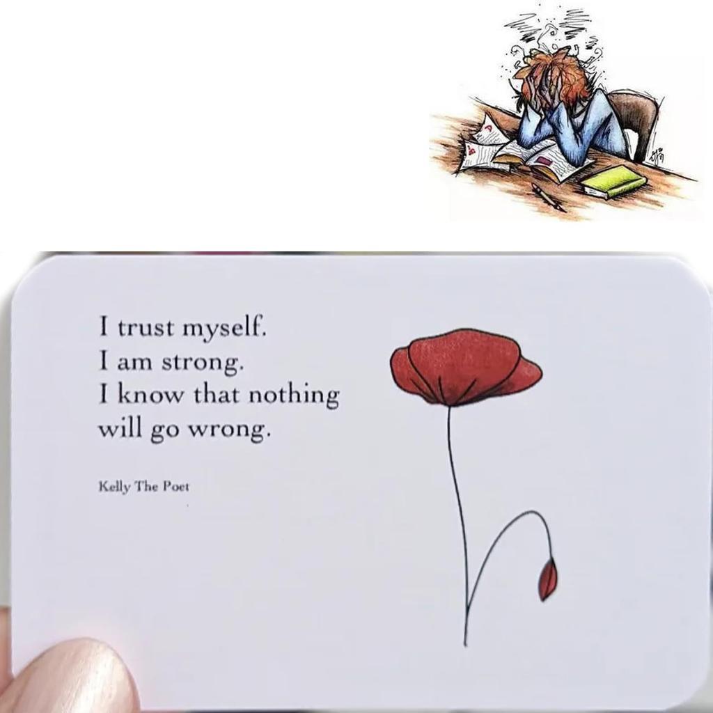 Non-Toxic Anxiety Relief Pocket Card Anxiety Affirmations Card Pack Mental Health Gifts Support Mental Thank You Cards Of Soothing Words