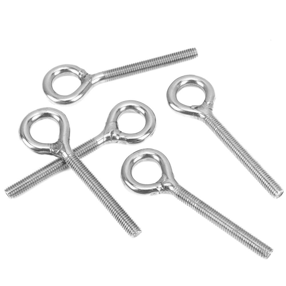 10Pcs Stainless Steel Ring Bolts M5 Eye Ring Bolt Durable Eye Bolt  Pipeline Gate Valves