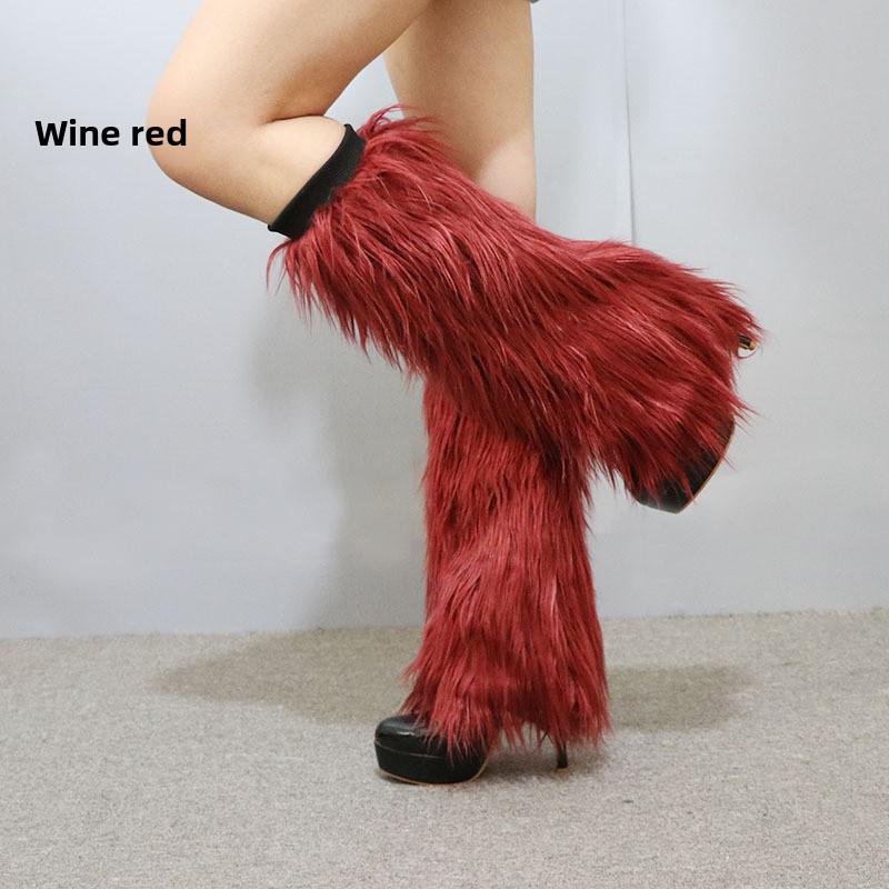 Women's Faux Fur Plush Boot Cuffs & Leg Warmers for Autumn/Winter