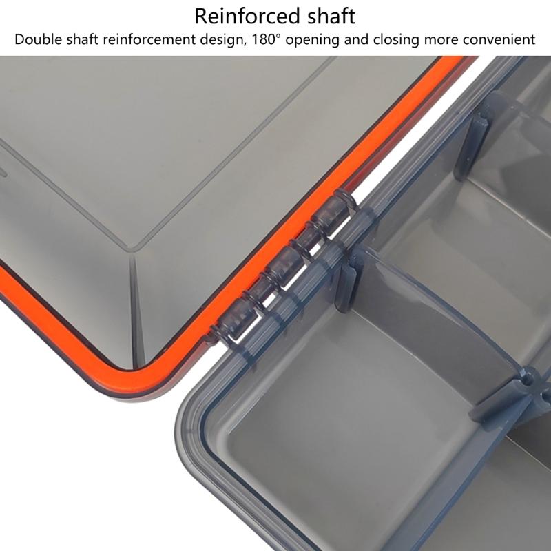 Boîte de rangement pour matériel de pêche à compartiments réglables, appâts, leurres, hameçons, accessoires de pêche