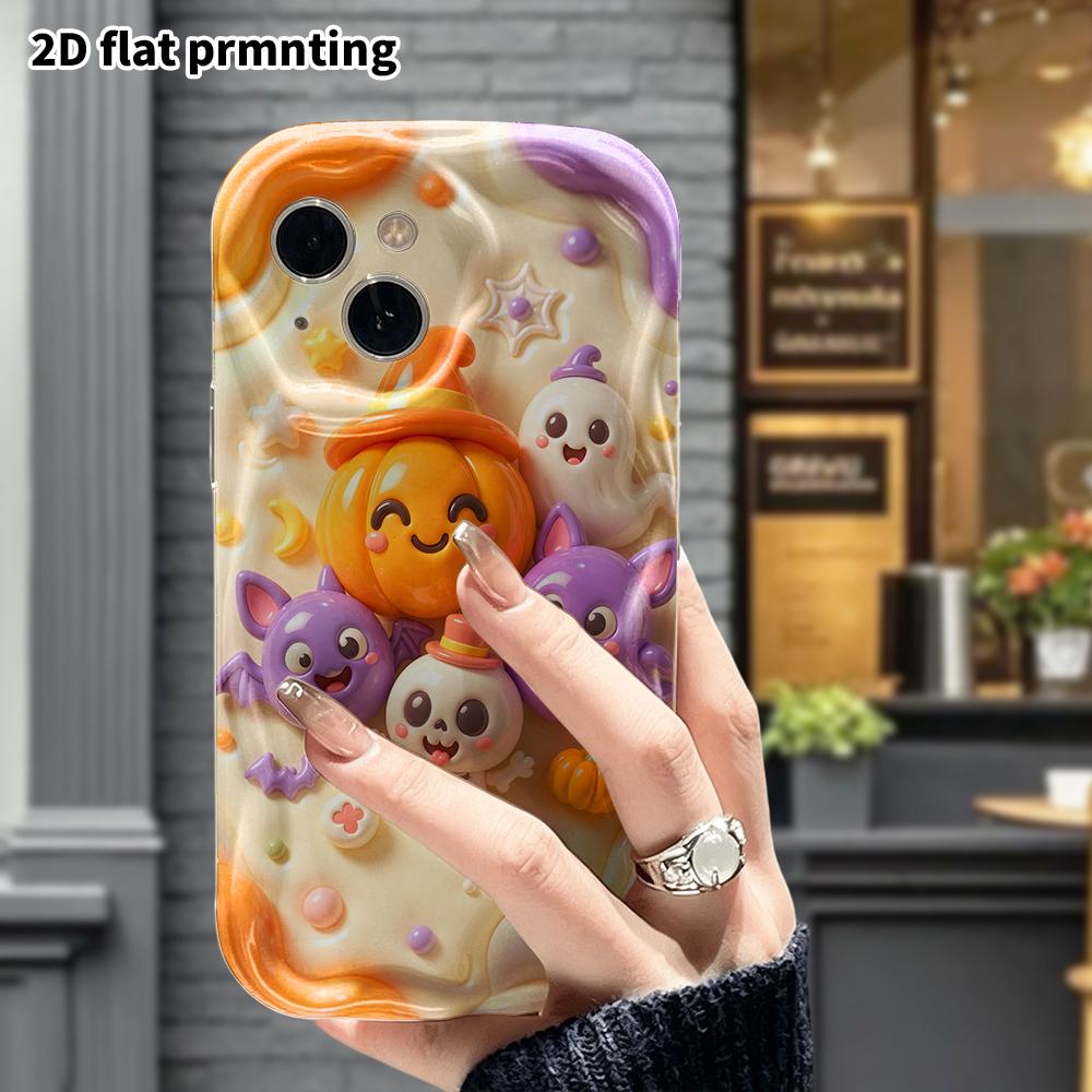 Phone Case: 2D Flat Design, Suitable for iPhone 18 17 16 15 14 13 Pro Protective Case, Cute Combo, Perfect Christmas and Halloween Holiday Gift