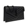 Saint Laurent Ysl Cassandre Removable Shoulder Strap Magnetic Snap Small Calfskin Wallet Crossbody Bag Women Bags Black 742920-BOW08-1000