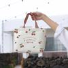 Women Canvas Shoulder Bag  Print Ladies Casual Handbag Tote Bag Handbag Small Satchel for Leisure Travel Shopping