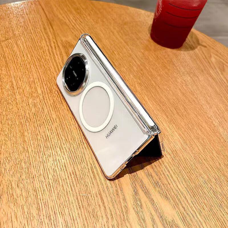 Case for Huawei Mate X6 Phone, X6 Collector's Edition Foldable Screen Transparent Case, Car Magnetic Full Protection Anti-Drop Camera Lens Cover
