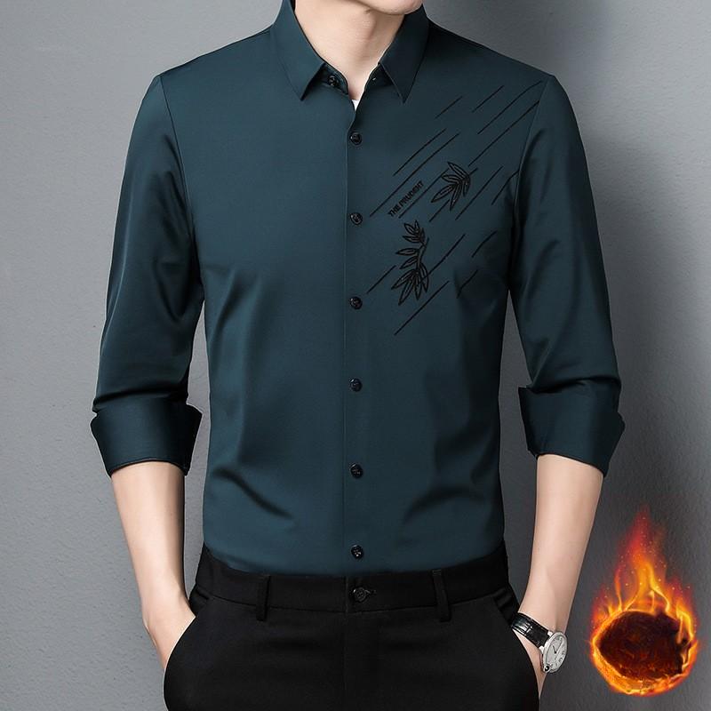 Зимняя бархатная стеганая рубашка — фото 5