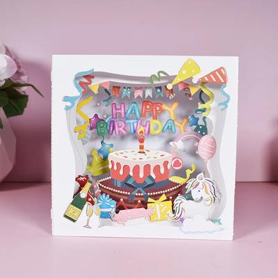 Birthday Gift Card Pop Up Greeting Cards for Kids Business Wife Husband Baby Shower