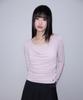 ROSEFRANTZ Drape Layered Halter Long Sleeve [Pink]