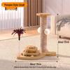 Durable Solid Wood Sisal Cat Scratching Post & Toy - Self-Entertainment and Boredom Relief for Cats