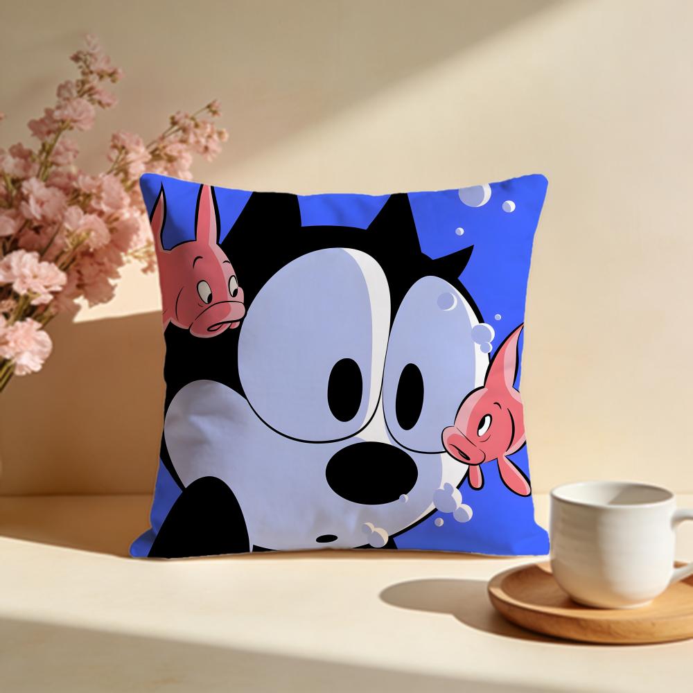 Trendy FFelix the Catiable Cushion Cover Stylish Washable Pillow Cover Ideal for Couch Bedroom Car Decoration