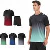 Gym Summer Quick Dry Breathable Men's T Shirt Set Outdoor Run Fitness Sports Short Sleeve Casual O-Neck Men Gym Sportswear T-Shirt Set