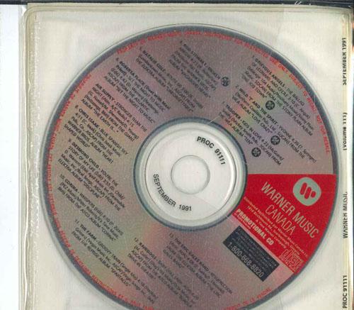 CD РАЗЛИЧНЫЕ Warner Music Canada Сентябрь 1991 PROC91111 WARNER MUSIC CA 1991 Канада Рок Б/у