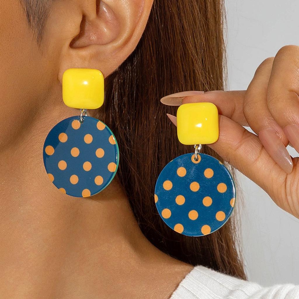 Accessories Bohemian blue tone flower earrings, geometric earrings earrings for women