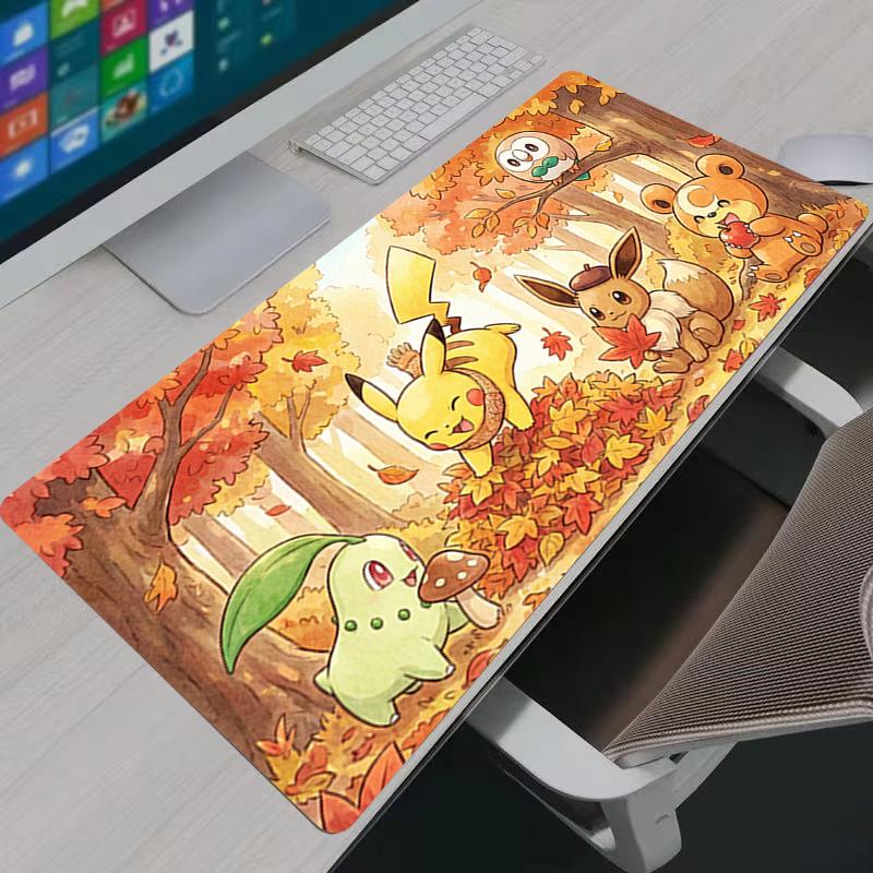 Mouse Pad Gaming PC Accessories P-pokemon Gamer Cabiner Keyboard Rug XXL Pikachu Desktop Mouse Mat Carpet Kawaii Rubber Mousepad