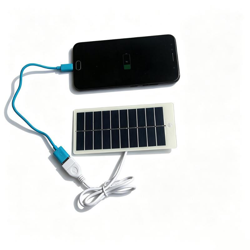 1.5W 5V USB Portable Solar Charger Fast Charging Mini Panel Suitable for Outdoor Camping Travel Use