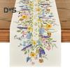 Runner de Masă de Primăvară Floral In Runner de Masă Sezonal Flori Sălbatice de Vară Decor Bucătărie Cină pentru Decor Acasă Petrecere