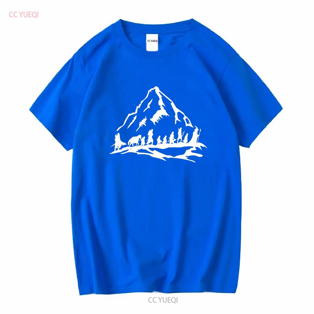 Fellowship of the Ring T Shirt LOTR Mountain  Womens Mens  vintage Washed Stretched streetwear Comfortable homme Casual Unisex