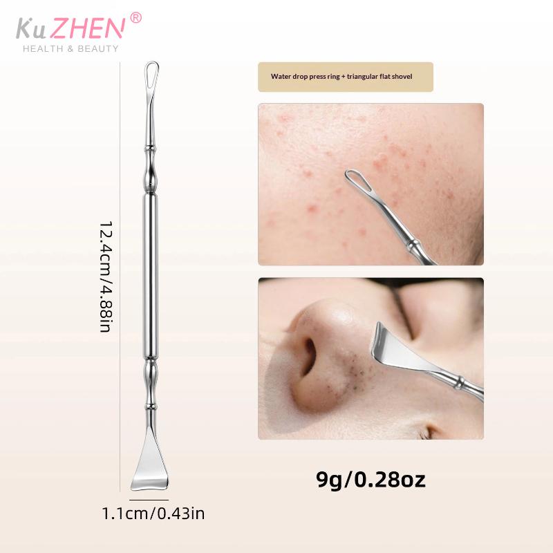Stainless General Double Head Blackhead Cleaning Scraper Blackhead Remover Blemish Extractor Tool Face Pimple Comedone Removal