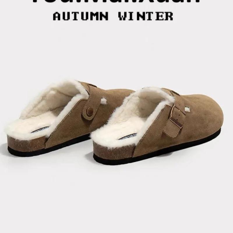 Fashion Warm Mules Slippers Women New Clogs Cork Home Shoes Women with Arch Support Outdoor Beach Slides Women Zapatos De Mujer