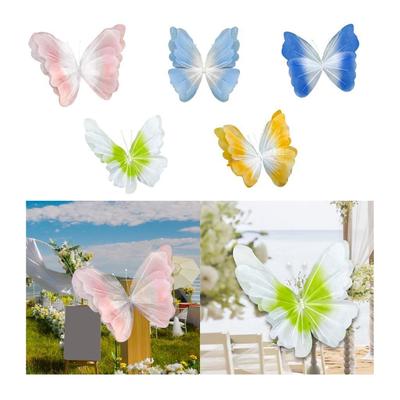 Giant Artificial Butterfly Decoration Photography Props Cute Funny Portable DIY Ornament for Wedding Holiday Birthday Indoor