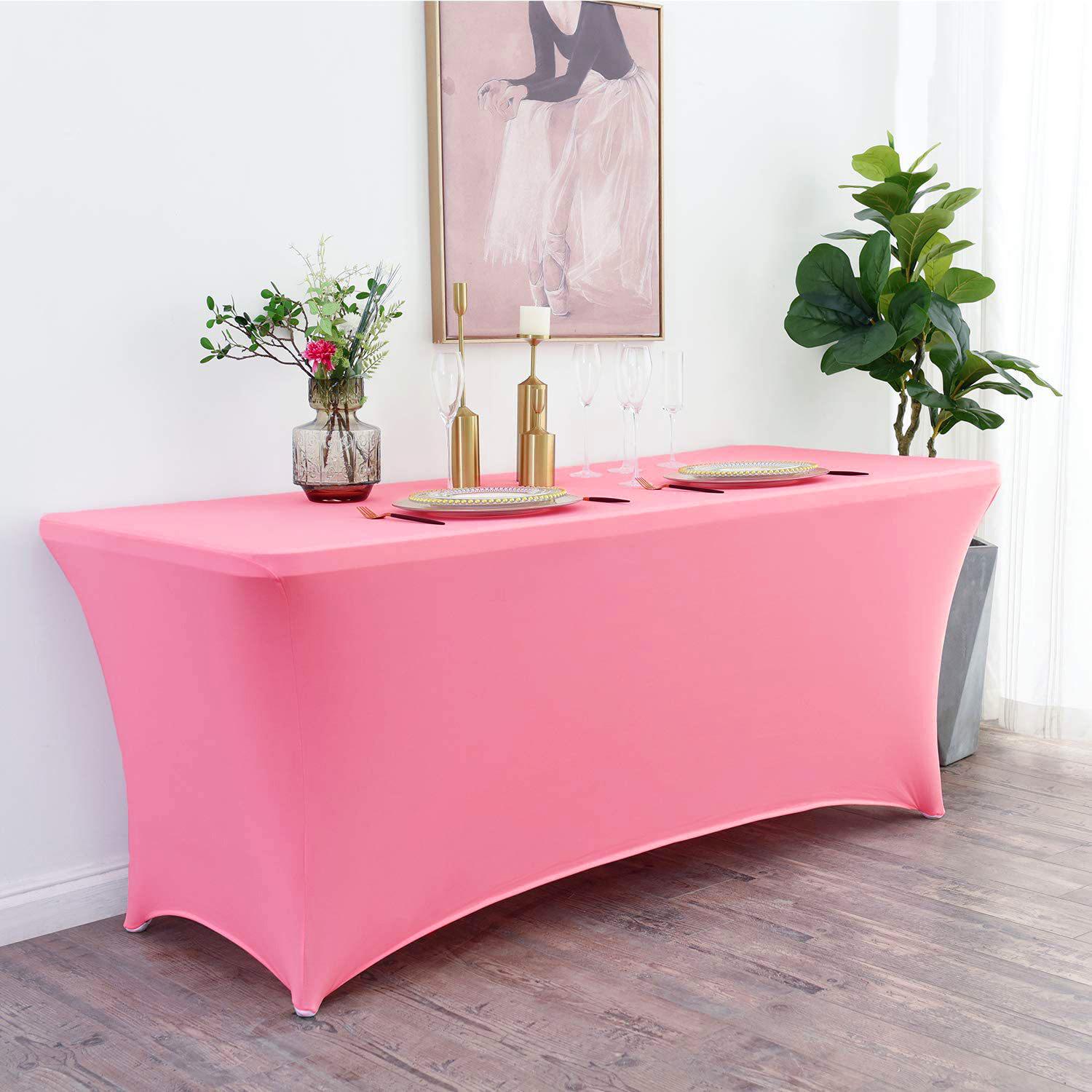 

Luxury Elastic Tablecloth for Weddings & Events - Solid Color, Full Wrap, Rectangular 240x75x75cm