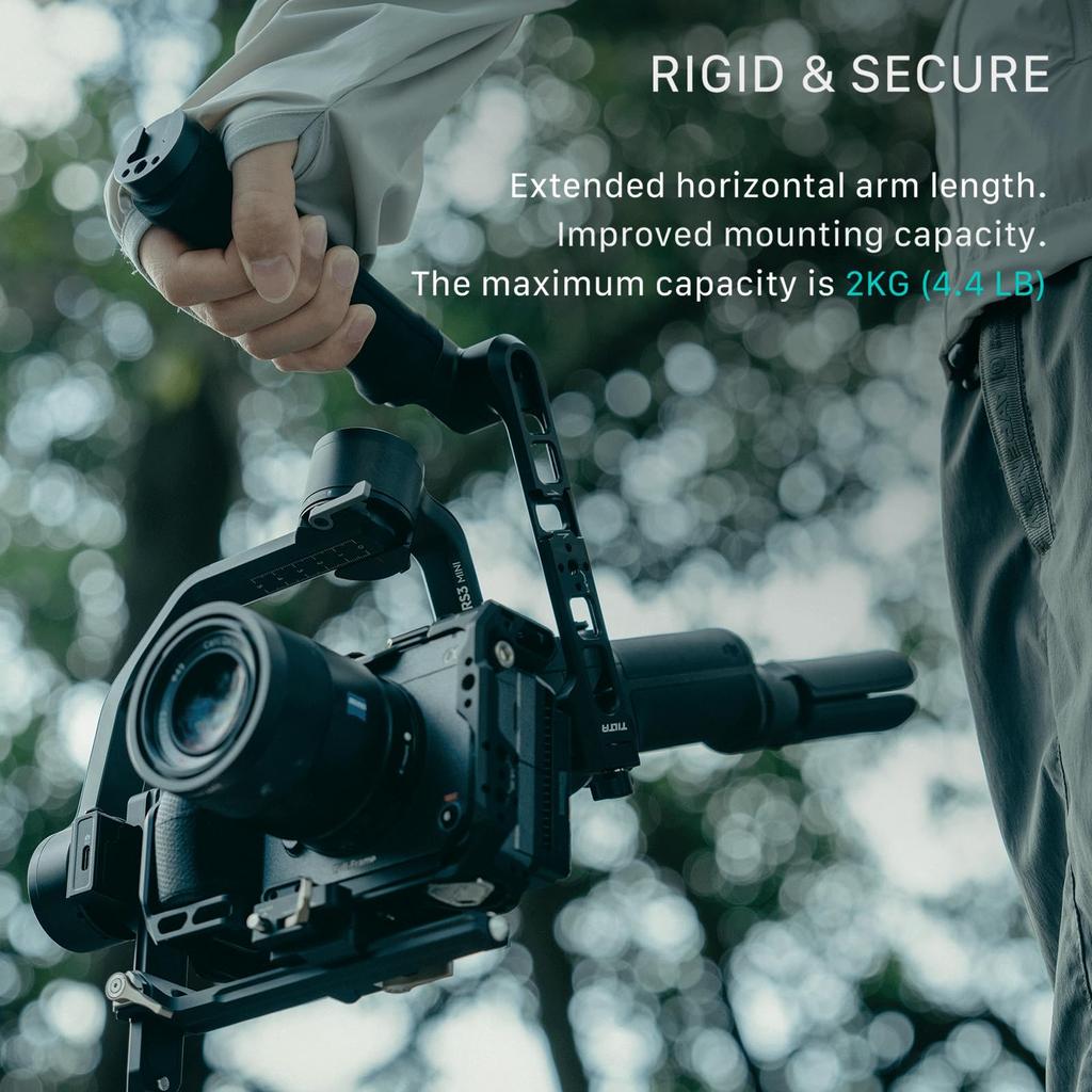 TILTA Extendable Arm with Rotating Quick Release Baseplate for DJI RS3 Mini Gimbal TGA-RS3M-EA