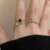 Minimalist Heart Open Rings Adjustable Alloy Heart Rings Couple Ring Couple