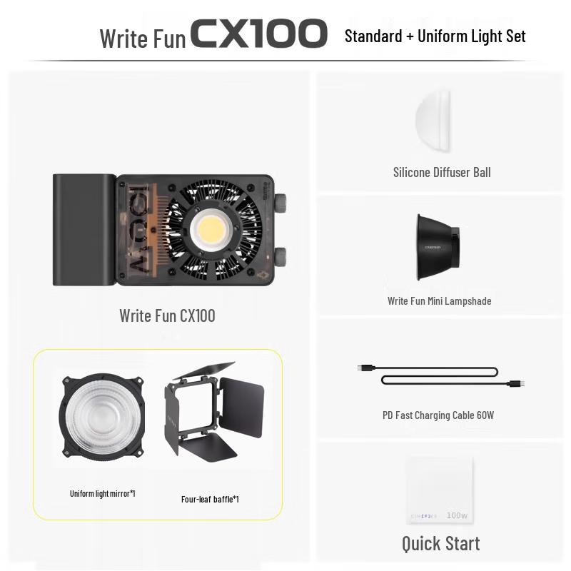 Zhiyun CX100 100W Portable LED Fill Light