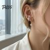 Gold Plated Hoop Earrings for Women 3 Pairs Star Zirconia Flower Drop Earrings, Minimalist Dangle Versatile Earring Set Daily Wear Women,