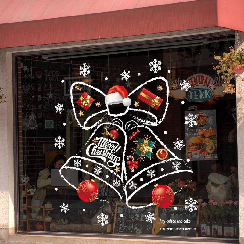 Electrostatic Snowflake Stickers for Christmas Store Décor