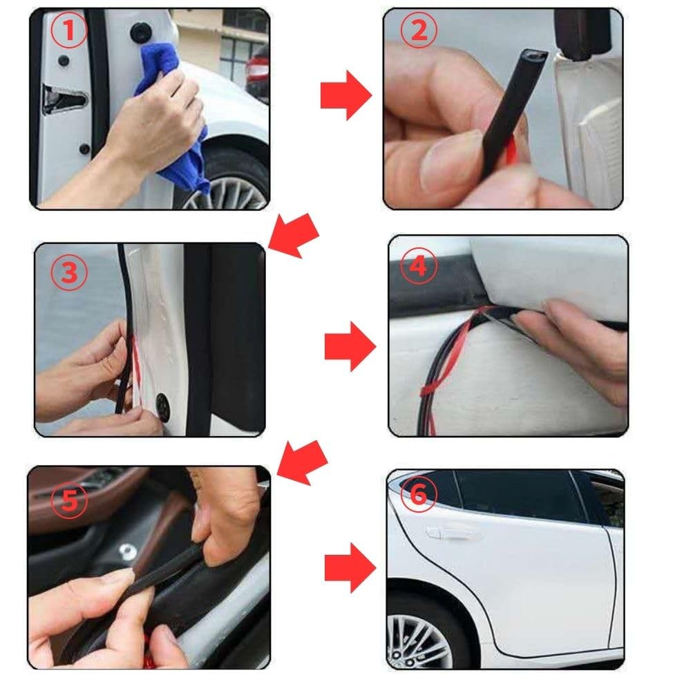 D.Stomo Car Door Mall, Door Edge Mall, 32.8 Ft (10 M), 12.4 Ft (5