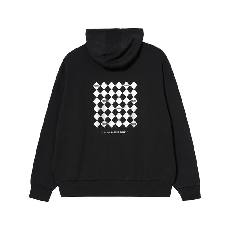 Puma Comfortable Logo Pullover Hoodie Men Sweatshirts Black 621892-01