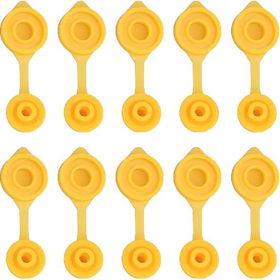 10 Pcs Yellow Fuel Gas Can Vent Cap Replacement for Plastic Gas Cans, Fuel Gas Can Jug Vents/Cap