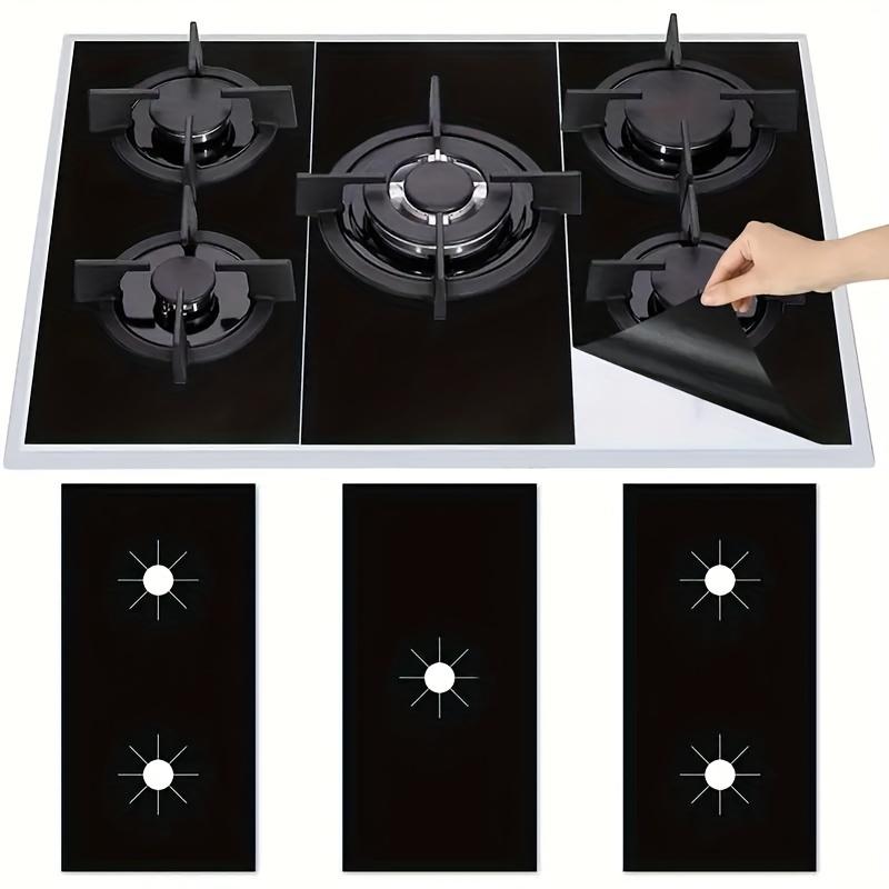 

3Pcs/set Washable Scratch Protection Black Flame Guard Easy to Clean Kitchen Accessories, Stove Surface Protection 3pcs