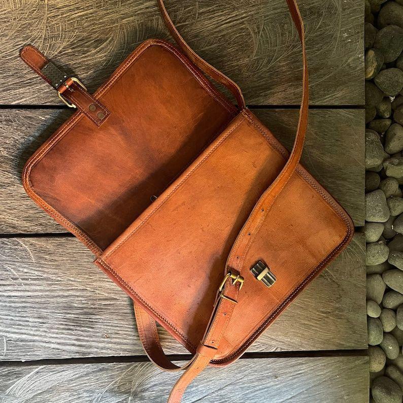 LEATHER SHOULDER BAG, Satchel Style Handmade from Genuine Leather