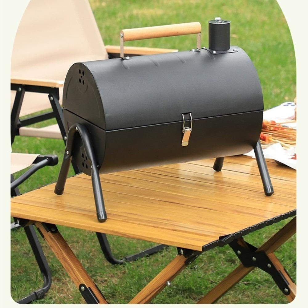 Smokeless Portable Barbecue Grill Dual Purpose Frying and Grilling Lightweight Camping Outdoor Home Stove Roaster Rack Hearth