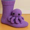 3D Knits Animal Socks,Plush Animals Hug Socks,Funny Novelties Winter Warm Hand Crocheted Socks Christmas Gifts Women