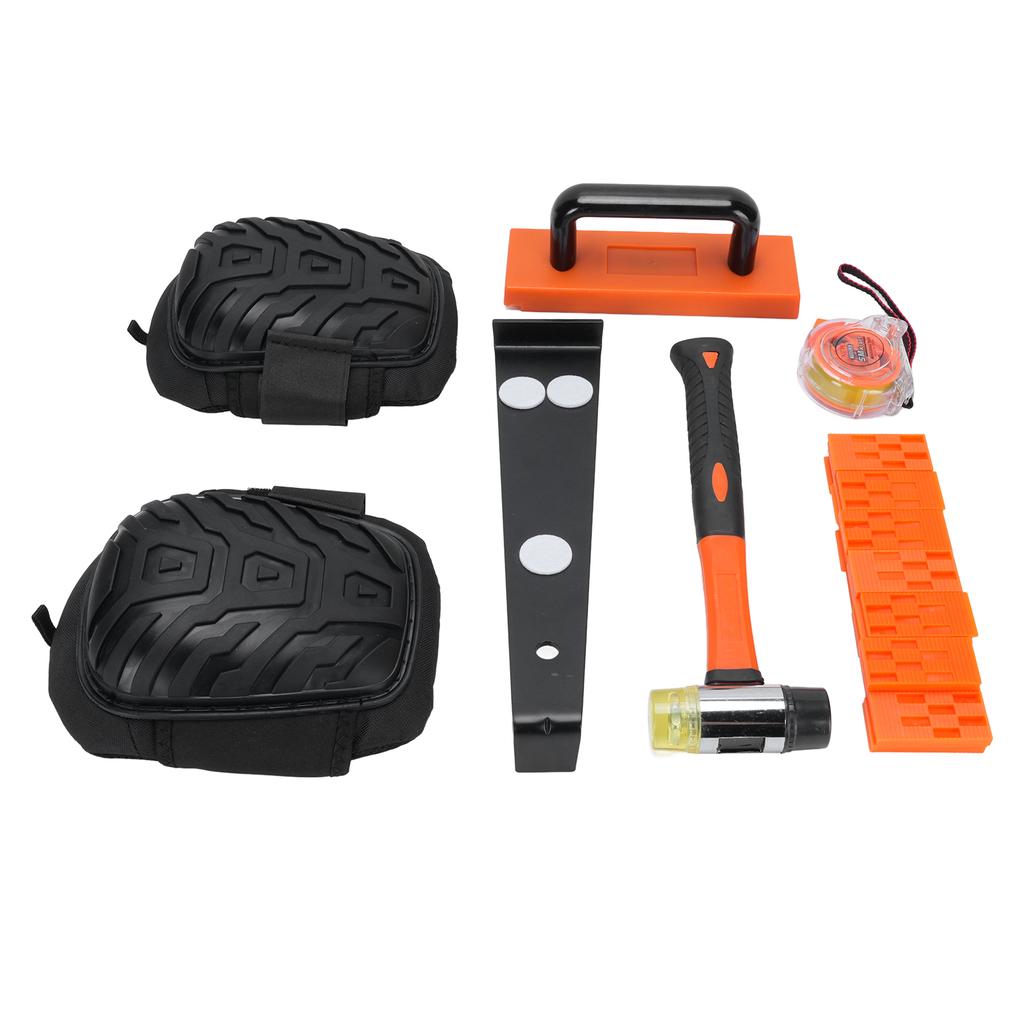 45-teiliges Laminat-Holzboden-Installationsset 295mm 2-seitiger weicher Hammer 40 Abstandshalter Schwerlast-Ziehwerkzeug