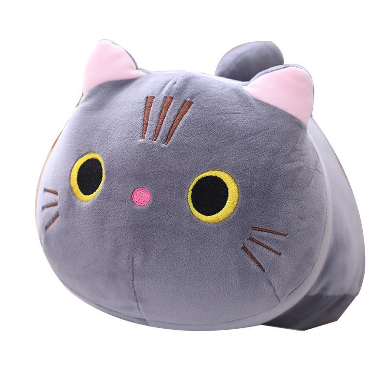 Cute Chubby Cat Plush Doll Soft Cute Cat Rag Doll Children Soothing Cylinder Throw Pillow Birthday Gift