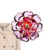 Women Flower Button Covers Vintage Fancy DIY Decorative Metal Flower Shaped Blouses Button Cover Embellishments for Grandma