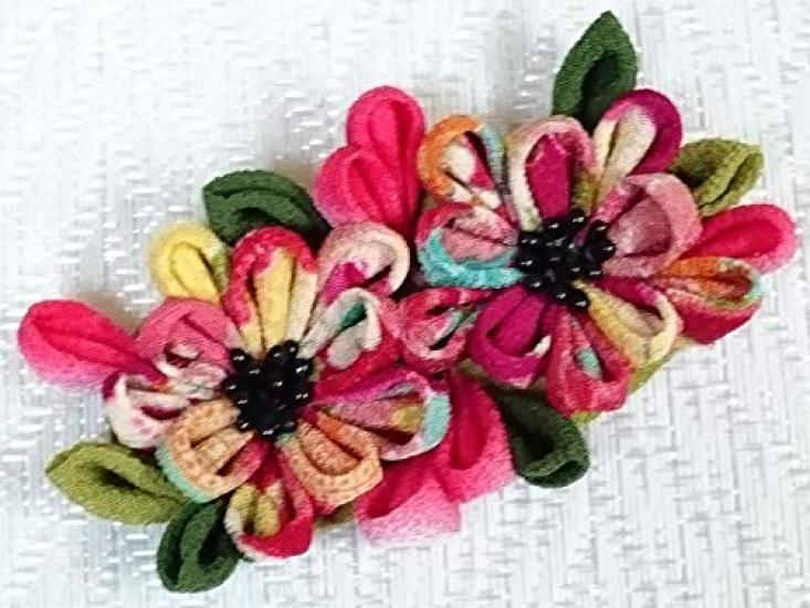Craft Kit Tsumami-zaiku "Anemone Brooch"