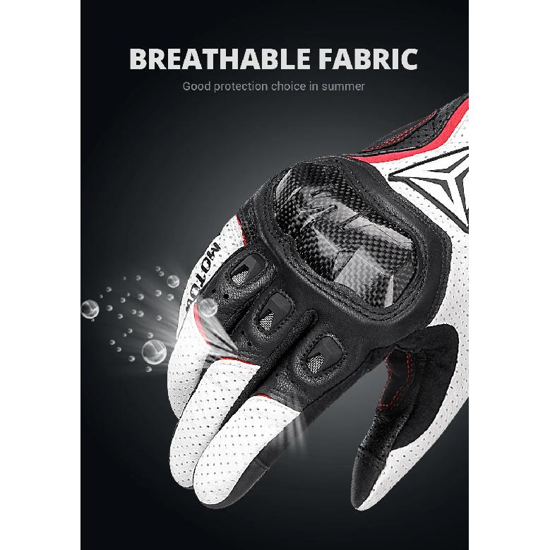 Motorcycle Gloves Men's Leather Gloves Wear-resistant Scratch Resistant Breathable Off-road Gloves Anti Slip Riding Equipment