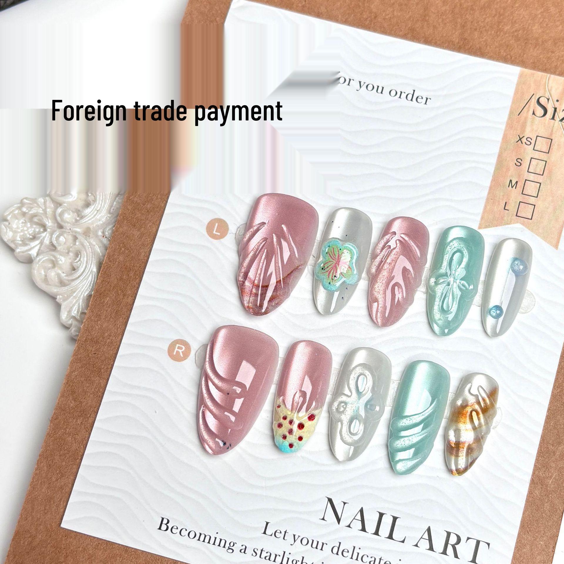 

Summer Floral Cat Eye 3D Wearable Nail Art Stickers